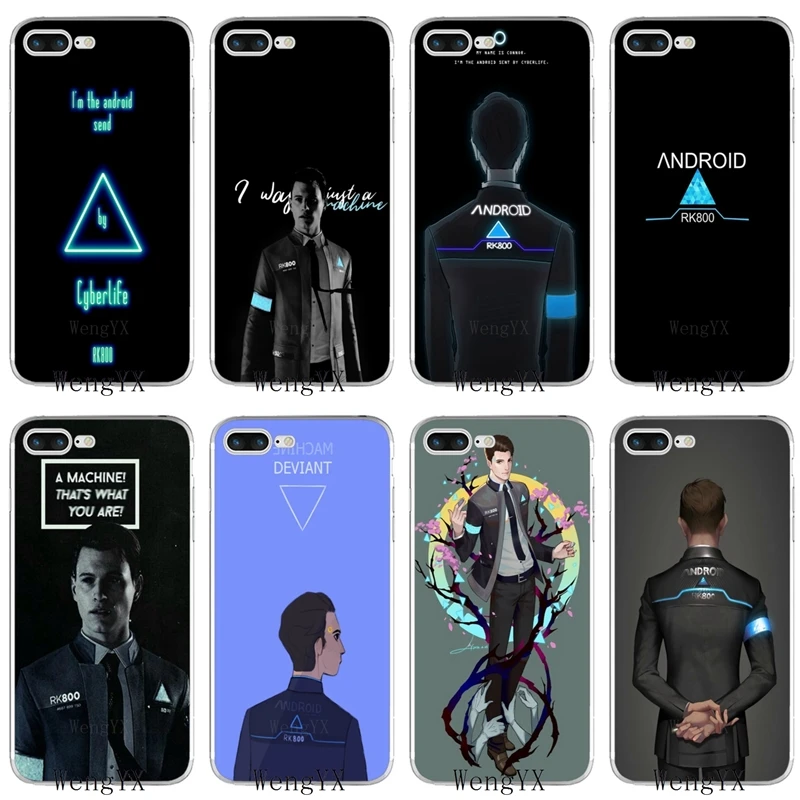 Детройт стать человеком Android RK800 Коннор силиконовый мягкий чехол для телефона из