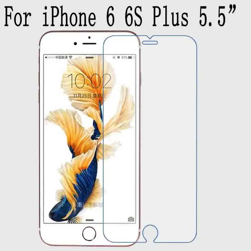 For iPhone 6s Plus Высококачественное закаленное стекло для iPhone X XR XS Max 4 4S 5 5S 6 6 S 7 8 Plus 10 SE Защитная пленка для экрана с розничной посылка - Цвет: For iPhone 6s Plus