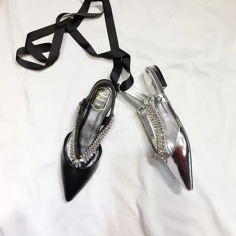 

Женские новые стильные летние туфли на коротком каблуке с V-образным вырезом элегантные женские сандалии с ремешком и украшением из кристал...