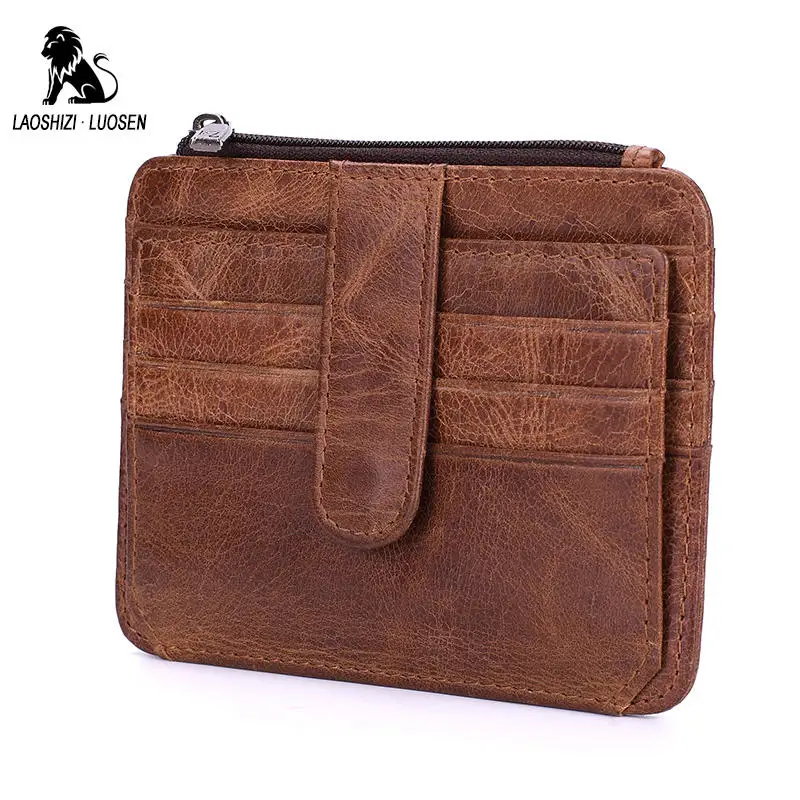 LAOSHIZI LUOSEN супер тонкий кредитный держатель для карт мужчин Id Bank чехол кошелек