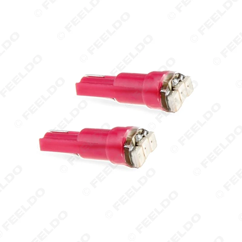 FEELDO 50 шт. T5 1206 3 SMD 0 1 Вт приборной панели автомобиля боковые светодиодные лампы 12 В