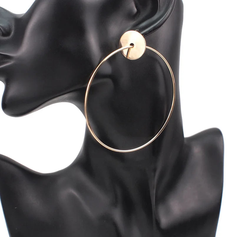 Женские серьги подвески из сплава диаметр 70 мм|Серьги-подвески| |