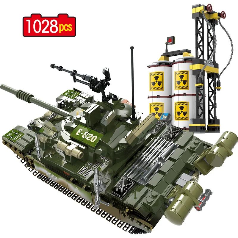 Военный российский T-72, основной боевой танк, строительные блоки, армейский солдат, фигурки, кирпичи, детские игрушки, совместимые блоки WW2