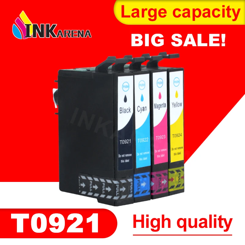 T0921N чернильный картридж для Epson T0921 92N чернила для Epson Stylus CX4300 TX117 T26 T27 TX106 TX119 TX109 C91 чернила для принтера
