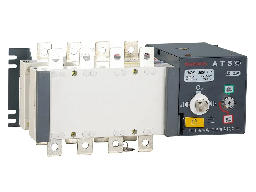 

Fast Shipping WCQ2G-250 4P Westhomes ATS Working 440V Power 220V Dual power automatic transfer switch Automatic starting system