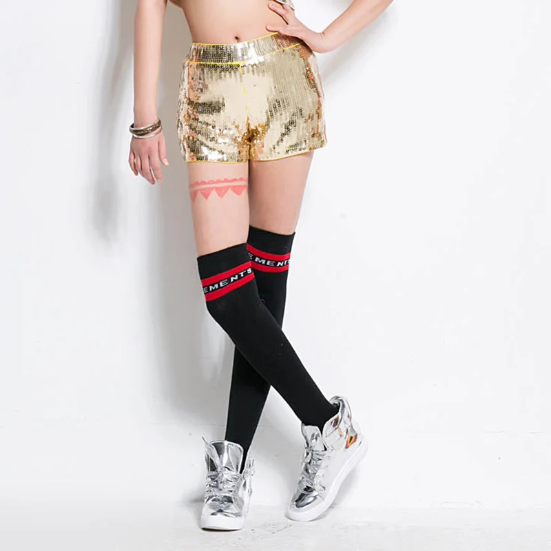 Блестящие джазовые танцевальные костюмы брюки с блестками для женщин одежда в