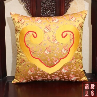 2 размера китайский классический желтый фонарь с узором парча и шелк сиденье для