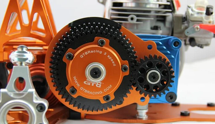 Трехскоростная система передачи GTB с пластиковой крышкой шестерни для 1/5 HPI Baja 5B 5T