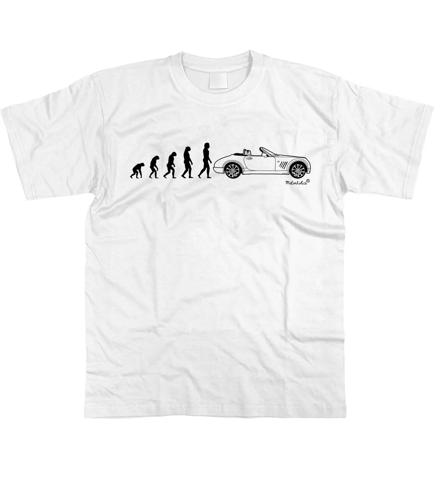 Мотоголики мужские Эволюция человека в Остин Healey Enigma футболка S 3XL|Мужские
