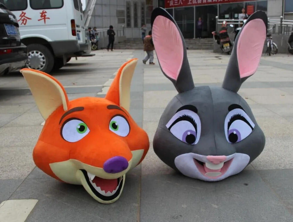 Бесплатная доставка Сумасшедший город животное талисман Джуди Хопп кролики и