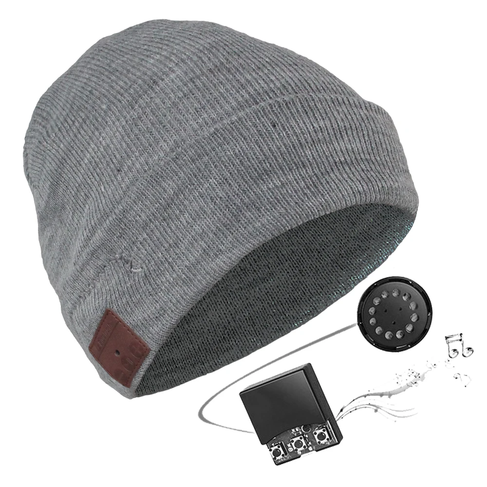 JINSERTA Беспроводной шапка c наушниками Bluetooth Музыка Смарт Кепки BT V4.2 видов спорта на открытом воздухе стерео гарнитура Динамик с микрофоном Поддержка громкой связи