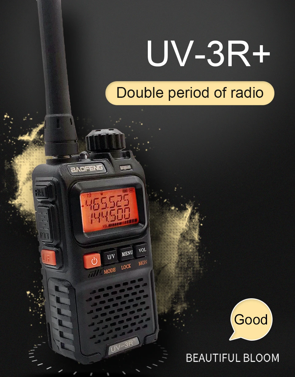 2 шт. Baofeng UV-3R+ Plus мини рация радио UHF VHF Ham CB радиостанция беспроводной HF трансивер UV3R PMR 446 передатчик