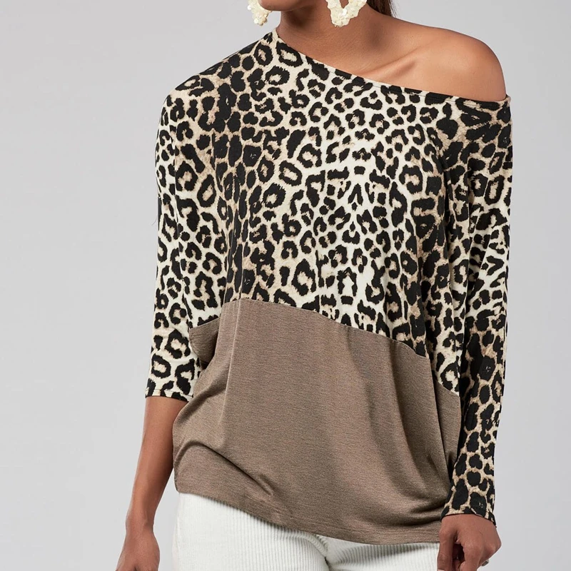 Осенняя женская рубашка с длинным рукавом модные топы открытыми плечами