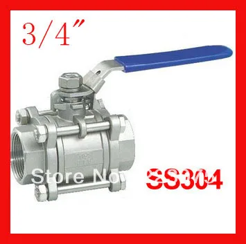 

Шаровой кран DN 20 3/4 дюйма из нержавеющей стали SS304, 1000WOG, 3 шт., корпус для воды, масла и газа, бесплатная доставка, новое поступление