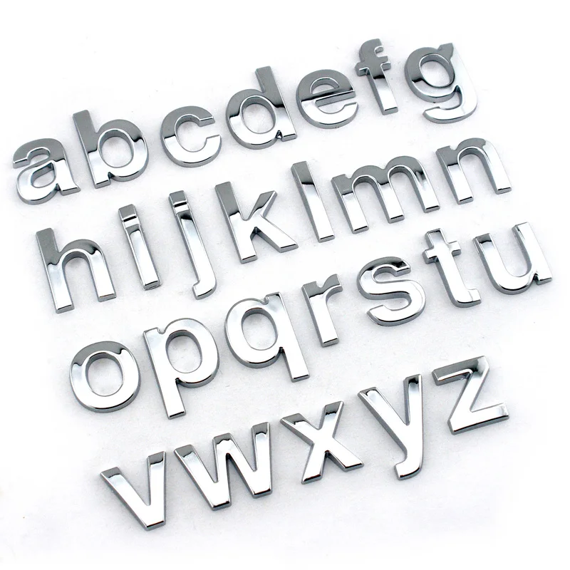 2 см Малый размер Lowercase раздельный 26 буквенный алфавит хром ABS DIY Автомобильный Стайлинг эмблема переоборудования стикер реклама адрес сайта