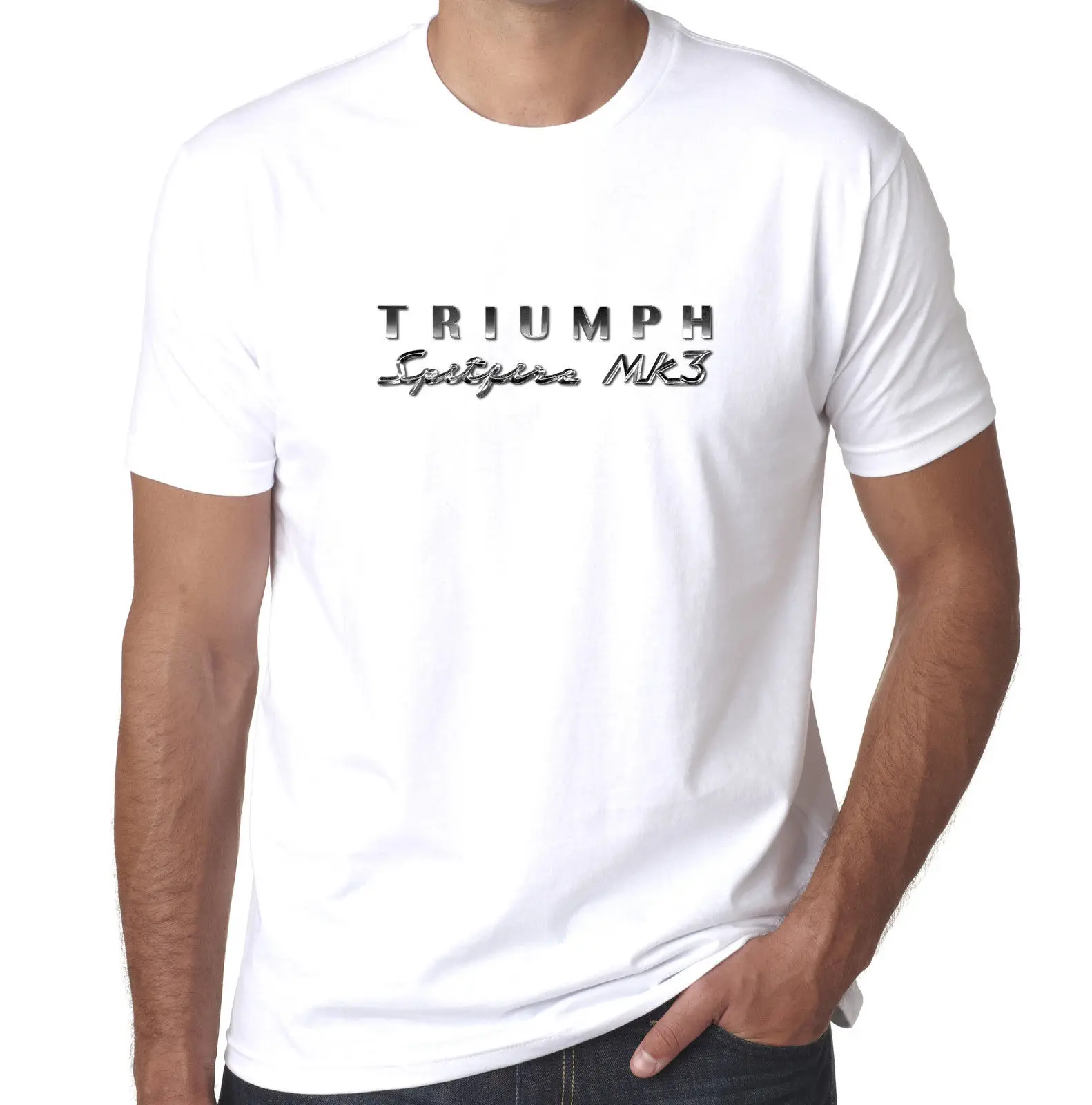Triumph Spitfire загрузки значки набор классический автомобиль Мужская футболка Летняя