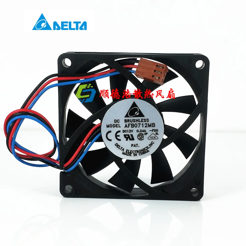 Delta Electronics AFB0712MB F00 DC 12V 0.24A 70x70x15 мм 4 провод Сервер вентилятор охлаждения|Кулеры и
