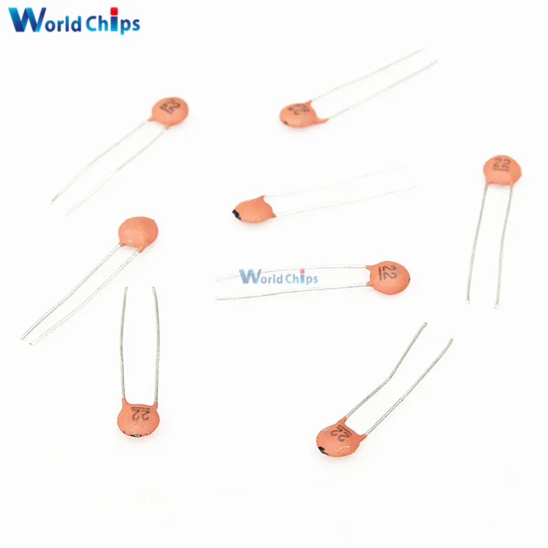 

100PCS 22pF 50V DIP Ceramic Disc Capacitors