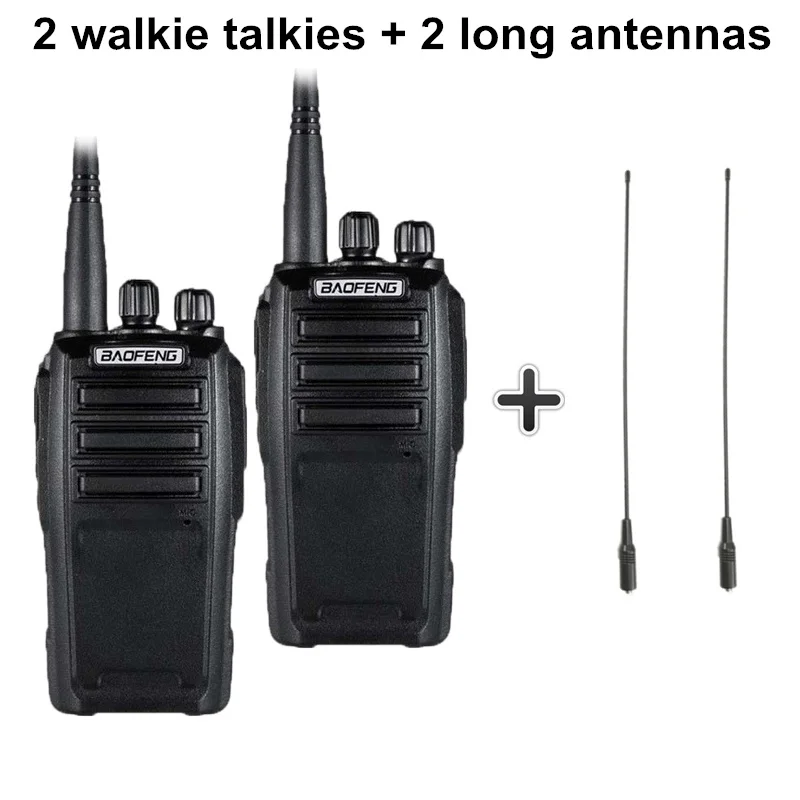 Add 2 long antennas 2 шт Baofeng UV-6 портативная рация 8 Вт 2000 мАч 128 CH UHF VHF Двухдиапазонная двухсторонняя радио Woki Toki 10 км полицейское оборудование радио Amador - Цвет: Add 2 long antennas