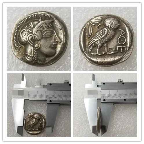 Редкий старинный греческий монета-415 Tetradrachm копия монет
