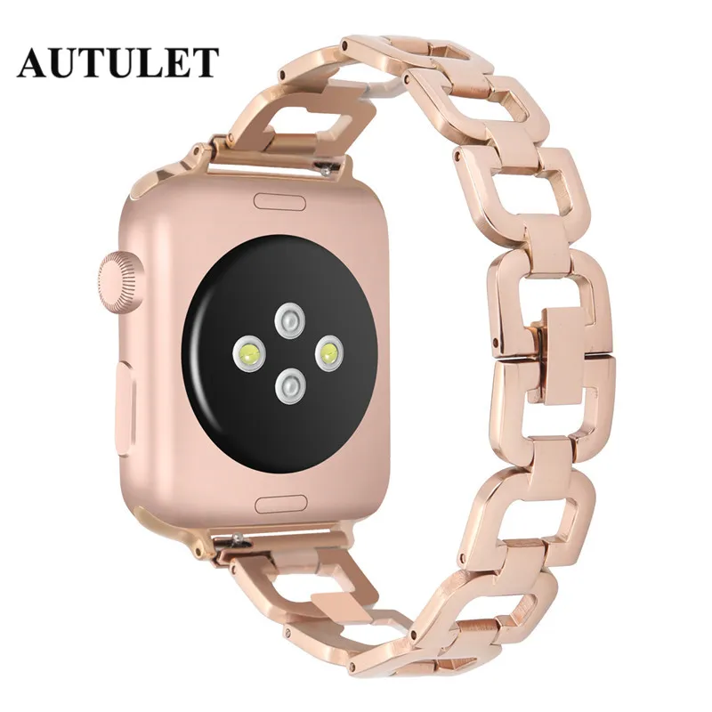 Apple watch ремешок из нержавеющей стали bling Женщины мм 38 42 водостойкий браслет цена