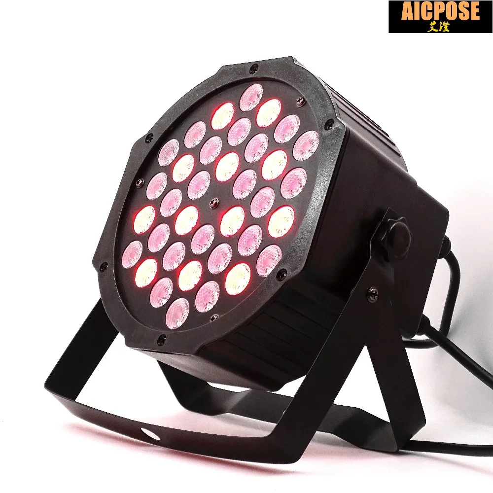 2 шт./лот светодиодный светильник Par 36x3 Вт 36 RGB Светильник с 3/6 каналами DMX512 Master Slave