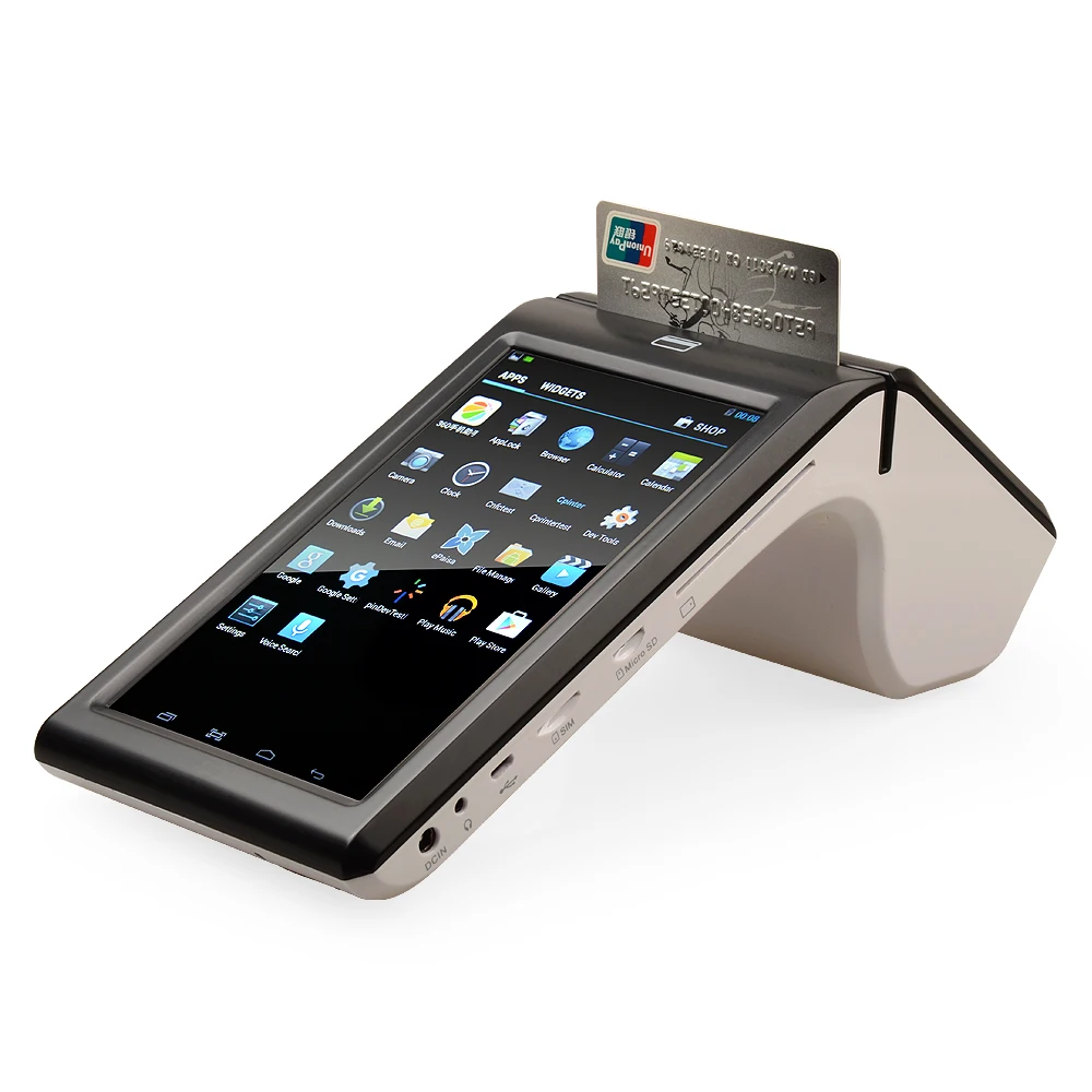 TS 7002 Ручной android pos терминал беспроводной NFC смарт карта считыватель магнитных