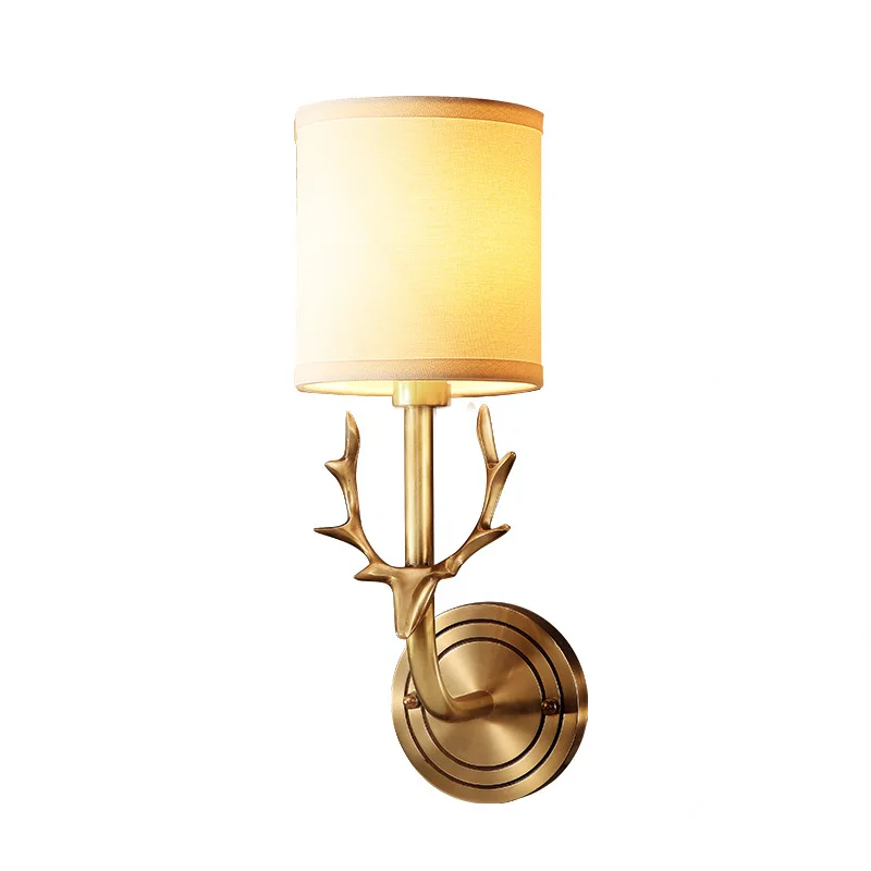 Настенный светильник Wandlamp американский медный настенный с головой оленя для
