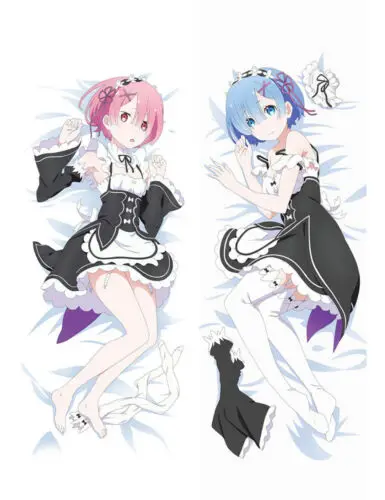 Аниме Re:Zero Rem & Ram Dakimakura постельные принадлежности для тела Наволочка Чехол 150