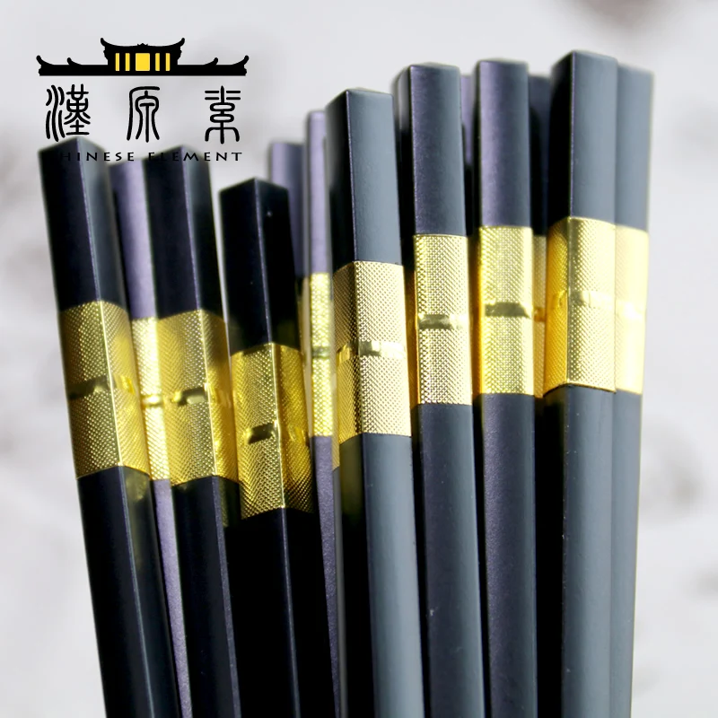 Экологичные многоразовые Нескользящие палочки из сплава китайские для еды