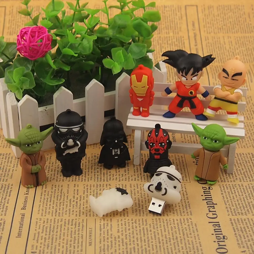 Звездные войны стиль USB flash милый мультяшный флеш накопитель 4 Гб Флешка 8 ГБ 16 32 2 0