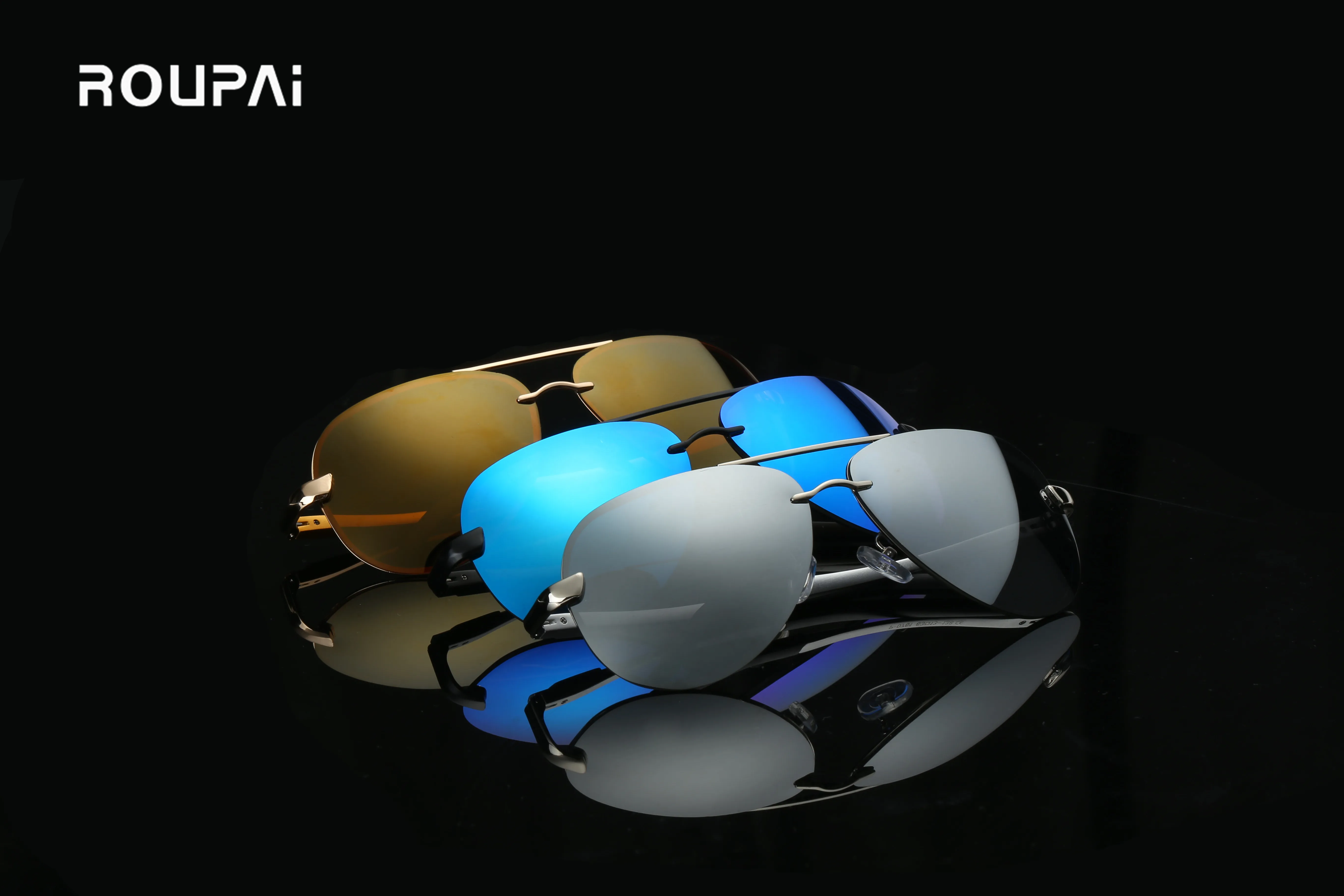 Мужские солнцезащитные очки ROUPAI поляризационные брендовые дизайнерские