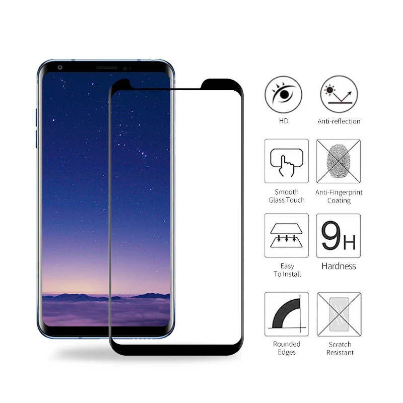 Полный Клей протектор экрана для LG V30 + полный экран 3D изогнутый край 9H защитная