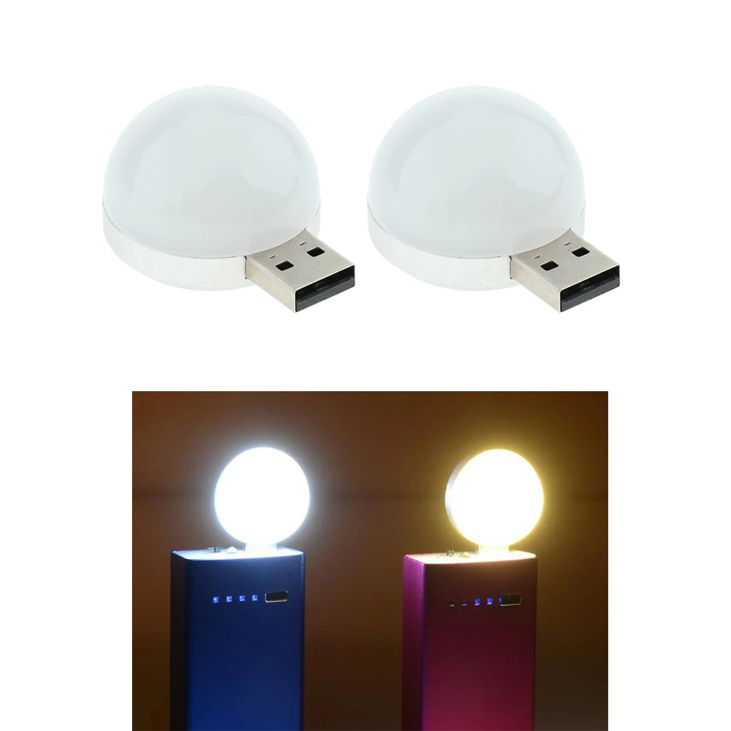 Закругленный светодиодный ночник с USB 2 упаковки для спальни настольной палатки