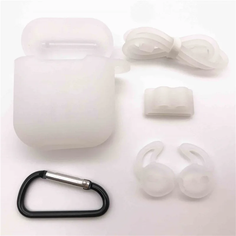 CALETOP 5 в 1 мягкий силиконовый чехол для Airpods, беспроводной чехол для наушников Airpod для KD10 i10 V8 I12 TWS, защитный чехол - Цвет: Transparent