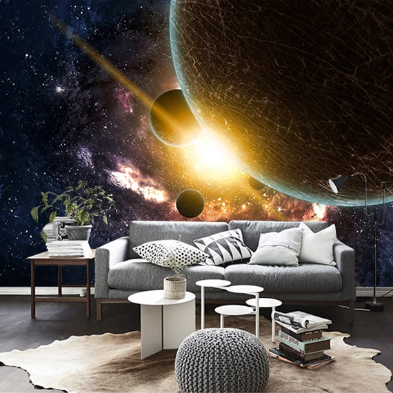 Пользовательские фото обои на заказ 3D стерео с внешним пространством Настенные