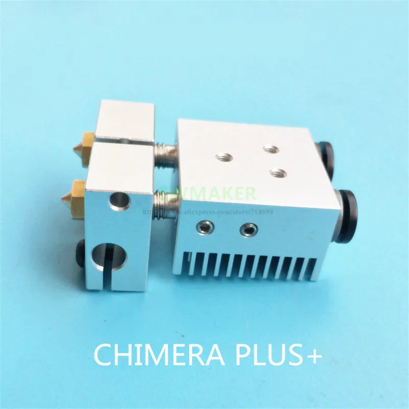 Новый тип Chimera Plus + Двойная Экструзионная головка 2 в out V6 PT100 hotend kit 1 75 мм 0 4 для 3D