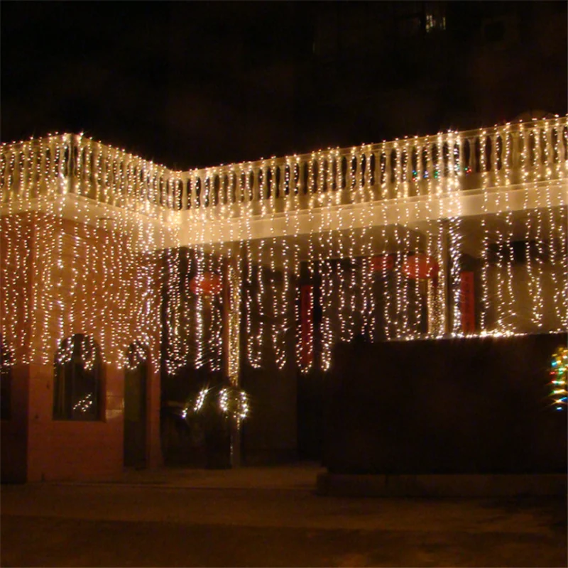 Navidad 2019 рождественские занавески 3M X 300 LED свет Natale Kerst Новогодняя лампа