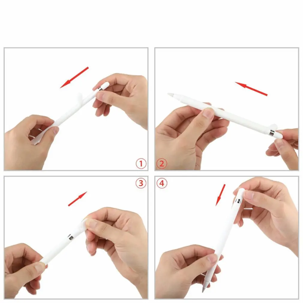 Цветной мягкий силиконовый совместимый для Apple Pencil чехол совместимый для iPad Tablet стилус защитный чехол