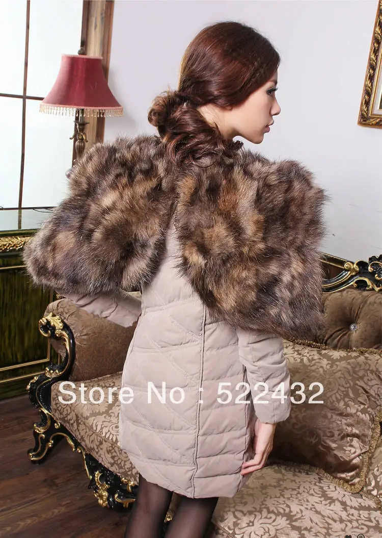 2013 New Down Jacket Wool Top Quality Zipper Winter Coat Elegant Temperament B048 | Женская одежда