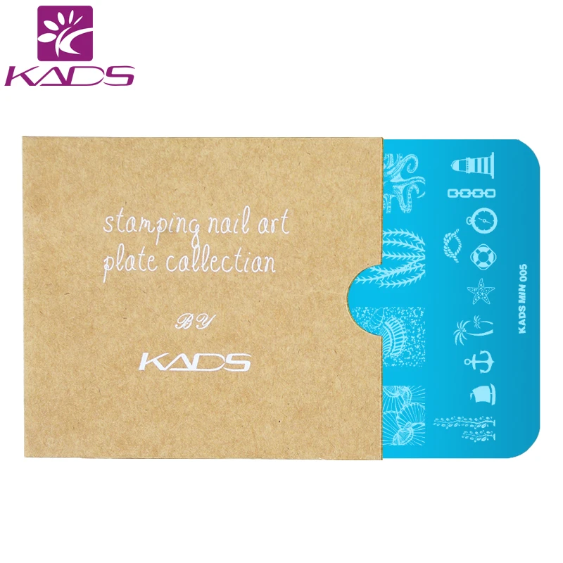 KADS Пляжный стиль стемпинга ногтей дизайн Ногтей стемпинг Шаблон Изображения Для