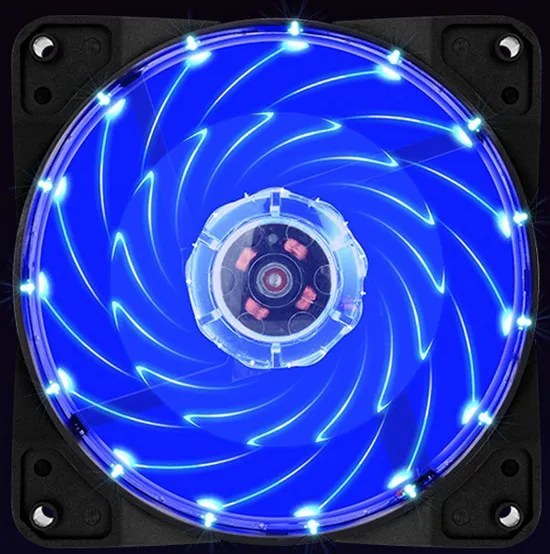 

15 colorful LED high performance desktop chassis fan 12cm strong cooling fan 3PIN plus 4P computer fan