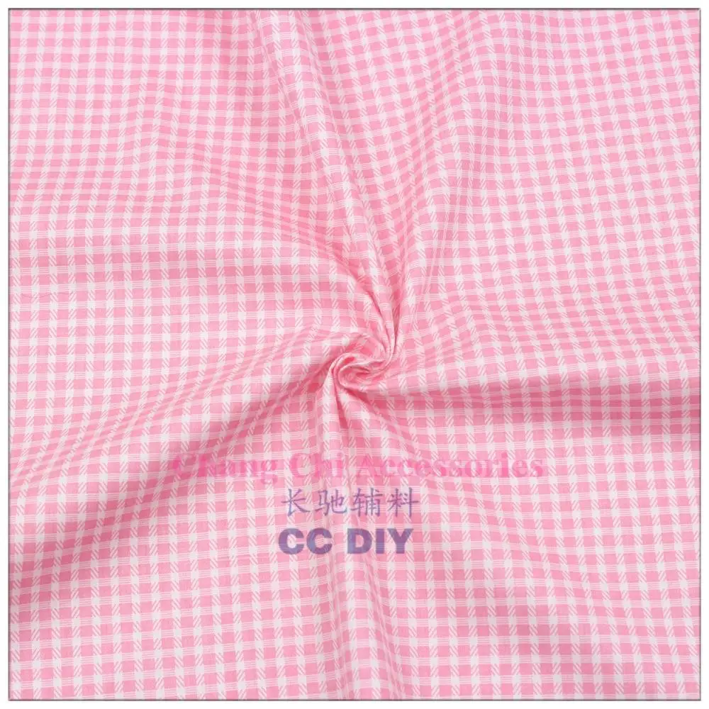 15711316 розовая клетчатая хлопковая ткань сделай сам Лоскутная ручной работы