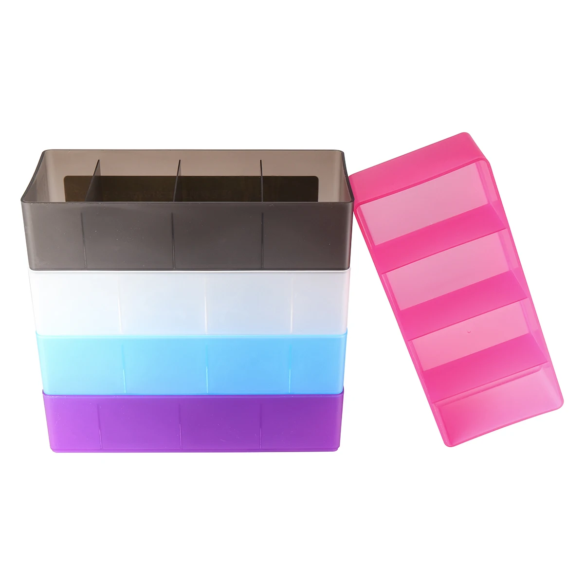 Органайзер для хранения накладных ресниц 4 отделения пинцет|Накладные ресницы| |