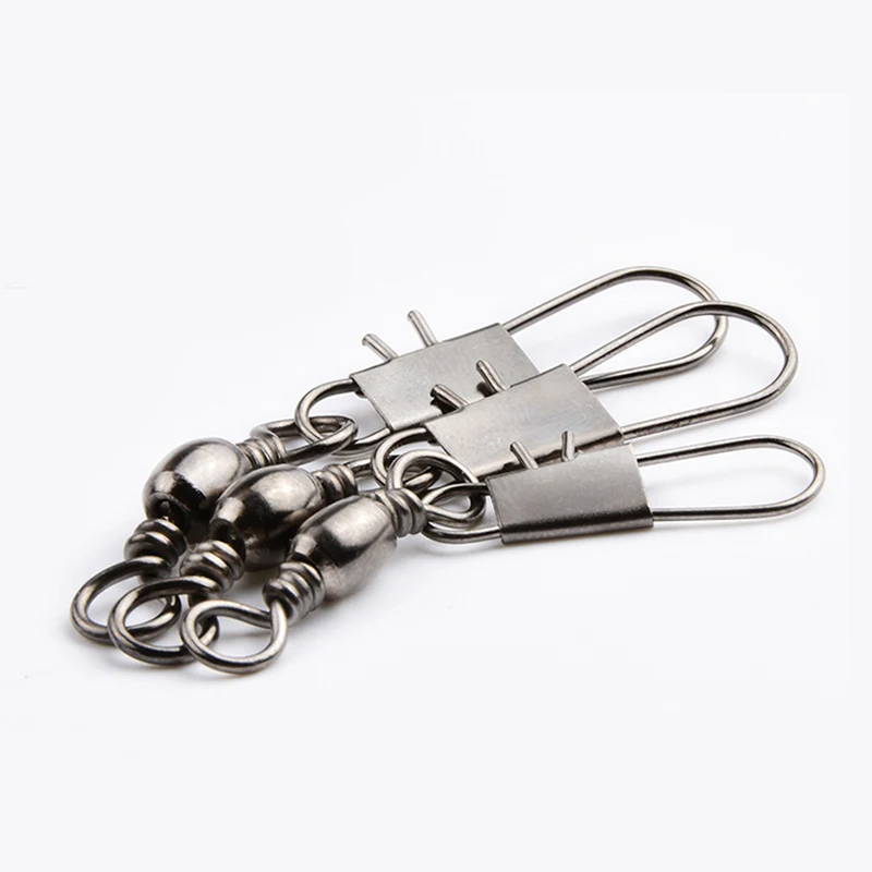 100PCS 4#6#7#8#10#12# 14# High Carbon Steel Interlock Snap Ball Bearing Swivel Rolling Solid Rings Fishing Connector Boat Hooks|swivel rolling|boat