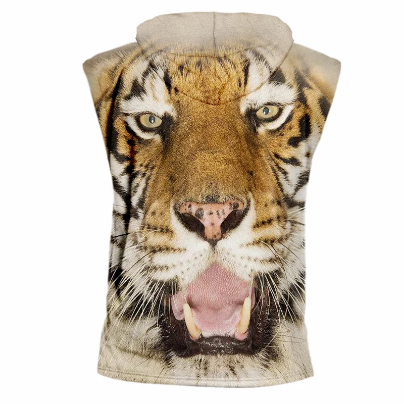 UJWI мужские свирепые тигровые узоры новые 3D принты Желтые животные Пара Одежда