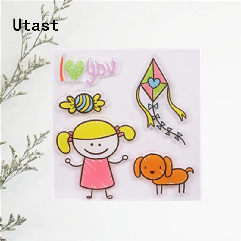 Силиконовые штампы для девочек собак змей конфет прозрачные резиновые