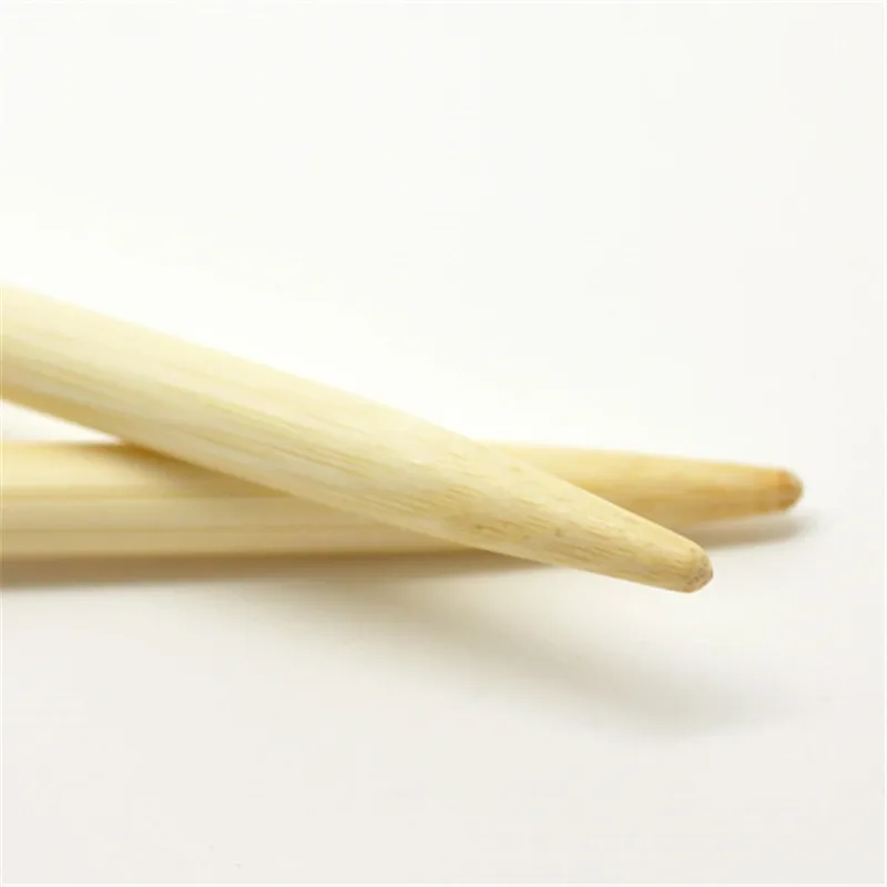 

DoreenBeads 34cm Bamboo Hand Sewing Crochet Hook Single Pointed Knitting Needle SweaterKnitting Accessory( UK Size 2/7mm ) 1Pair