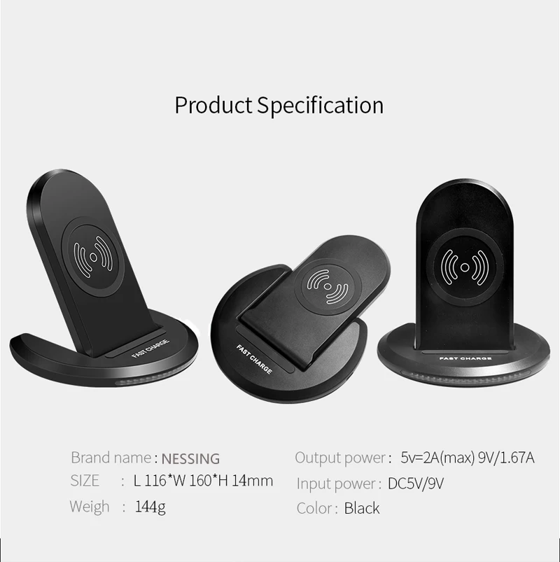 Быстрая QI Беспроводная зарядная подставка для iPhone XR XS Max 8 Plus быстрая Беспроводная зарядная подставка для samsung Galaxy S9 S8 Note 8 9 Pixel 3