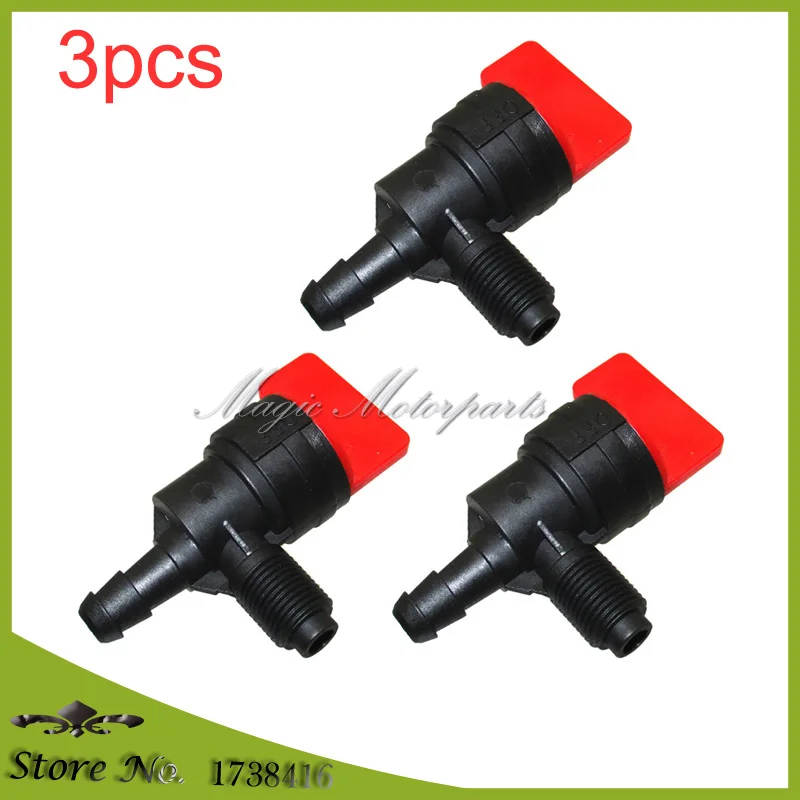 3 шт. 90 градусный встроенный газовый топливный запорный клапан Petcock ДЛЯ Briggs &amp